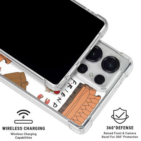 Warner Bros Classic FRIENDS Icons Galaxy S25 Ultra Clear Case